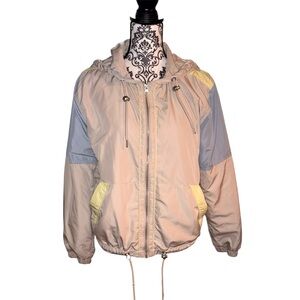 Anthropologie Maeve Hooded Windbreaker Jacket with Quilted Lining Small